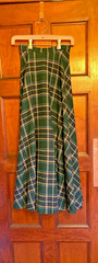 Vintage Addenda Tartan Green A-line High Waisted Wool Skirt 22.5″ Waist