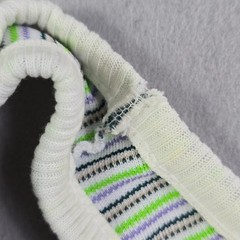 Vintage Striped Knit Ribbed Tank Top Womens Small Green Purple Retro Hippie 70s