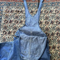 Vintage Lee Overalls Pants Womens Small Blue 1970s Denim Bib Suspenders USA