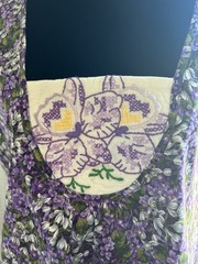 Vintage Embroidery With Purple Floral Top