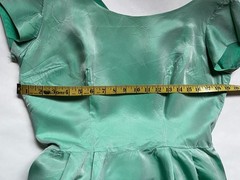 Vintage 50’s Harry Keizer Mint Green Fit Flare Short Sleeve Dress Size 10