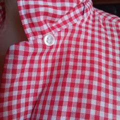 True Vintage Farm Chore Top Medium Red White Gingham 1960’s Joyce Lane USA