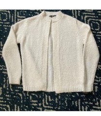Vintage 1960’s LeRoy Knitwear Women’s Staple Cardigan Winter Sweater White-L