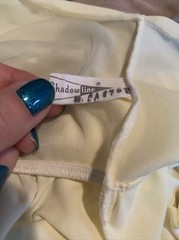 Vtg SHADOWLINE Nylon Satiny Silky Nightgown Peignoir Robe Long SET 2pc Medium