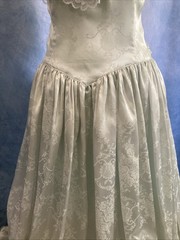 Vintage 80s Gunne Sax Jessica McClintock Mint Green Lace Wedding Formal Dress XS