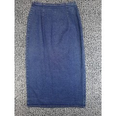 Vivaldi Jeanswear Denim Maxi Skirt Womens 8 Blue Good Vintage Wrap Front 90s USA
