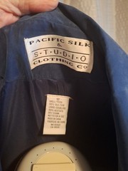 VINTAGE Lined Silk Blazer sz 12 by PACIFIC SILK & STUDIO CLOTHING CO.