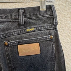 Vintage Wrangler Grey Black Relaxed Straight Leg Jeans 4 6 26 27 Tall Long