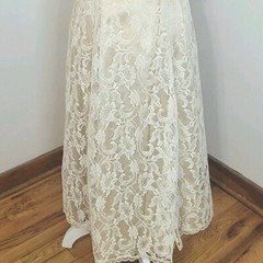 Vtg Loralie Original Dress Size 4 Small Wedding Gown Victorian Prairie Castle