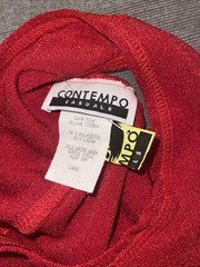 Vintage Contempo casuals Large red sleeveless mini dress NWT