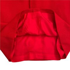 Pauline Trigère 1980s Red High-Necked Dolman Sleeve Sheath Dress Vintage Couture