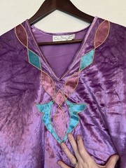 Vintage 70s 80s Oscar De La Renta Swim Velvet Tunic Top Glam Rock Designer M
