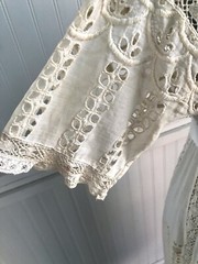Ivory Edwardian Cotton Mixed Lace Lingerie Day Dress
