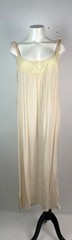 VTG 50s Pink Fairy Nightgown with Ribbon shoulder Ties L/XL 44″ Bust