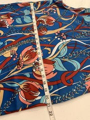 Vintage 70’s Print Dress Sleeveless Whimsical Floral NO Tags Women’s Large