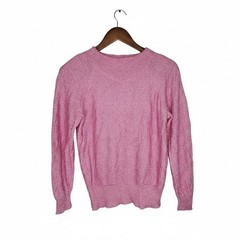 1980s French Rags Hand Loomed Pullover Vintage Sweater in Pink Size S