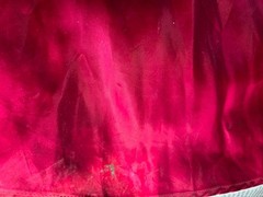 Vtg 80s Deep Red Satin Puff Sleeve Prom Party Dress Bow Plus Size 18 XL
