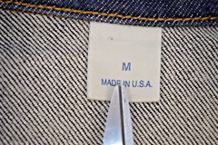 Vintage Jean Jacket Frankie B Size S/M 00s Blue Denim Fitted Blazer Made USA