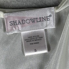 Shadowline Nightgown Lace Bodice Maxi Women’s S Longsleeve 55” Long White