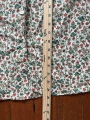 Mid Century Handcrafted Floral Cotton Smock Top Artist Workwear Folk Prairie OS