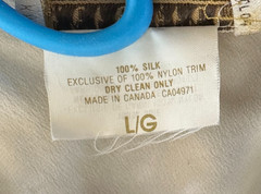 ADAGIO NORDSTROM luxury peignoir 100% silk champagne Nightgown lingerie vtg Lg