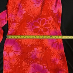 Vintage Kay O Kauai Hawaii Hawaiiian Dress Acrylic Tiki Aloha Maxi 60s 1960s