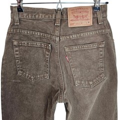 Vtg Levis 550 Relaxed Fit Tapered Leg Brown Jeans Womens 3 Med Made in USA 1996
