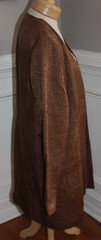 ANNE CRIMMINS UMI COLLECTIONS SILK Hong Kong Blazer jacket sz 16 brown black