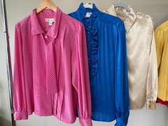 19pc lot Vintage Secretary Blouse lot Various sizes