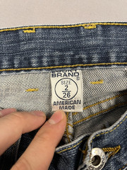Vintage Lucky Brand Womens Blue Jeans Sz 2/26 Dungarees Made in USA Button Fly