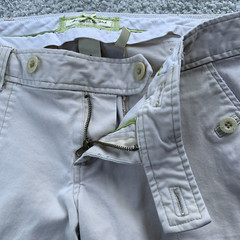 Vtg 90s/Y2K Abercrombie Khaki Chino Size 4 Low Rise Preppy Distressed Cuffed