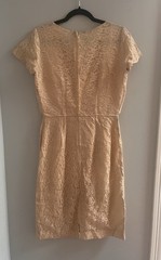 Vintage 1950s Toni Todd Peach Lace Dress 1960s Dress