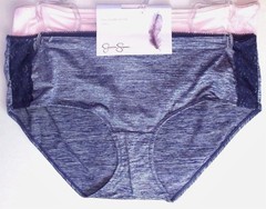 JESSICA SIMPSON Panties Briefs Plus 1X 2X 2 pack Hipster Blue Pink Full Figure