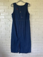 Bobbie Brooks Women’s VTG 90s Denim Maxi Dress School Teacher Cottagecore