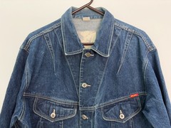 Vintage 80s Jean Jacket Bonjour Jeans Blue Denim Women Large Retro 1980s