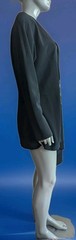 Vintage 80s D’ore Black Draped Jacket w/Rhinestone Accent Draped Fold 16