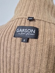 Vtg Patchwork Suede Crochet Knit Beige Neutral Light S/M Jacket Rem Garson Boho