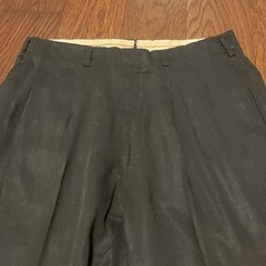 Vintage 32×28 1940s 1950s Hollywood Waist Pleated Pants Cuffed Drop Loop