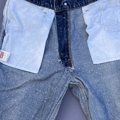 Vintage Levi’s 501 Jeans Made USA 28×33 Blue Galactic Galaxy Wash 1990s Button