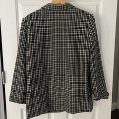 SAG HARBOR petite plaid vintage wool blazer sz 16P