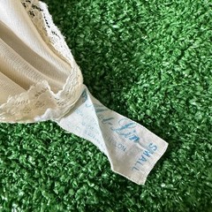 Vintage Mel-Lin Antron Nylon Lace Camisole Half Slip Cami Top Size S Made in USA