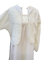 Vanity Fair Vtg Maxi Nightgown Lace Bed Jacket Robe 70s Victorian Cottage Hip XS