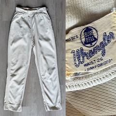 Vintage 1950s Wrangler Blue Bell Cotton Twill Womens Western Pants XS/S S 26w