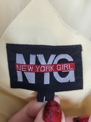 80’s New York Girl Yellow Jacket Lightweight Women’s Size L Retro Vintage