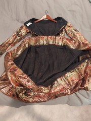 Vintage Jeannene Booher for Jennifer Gold Metallic Brocade Maxi Dress Womens XS