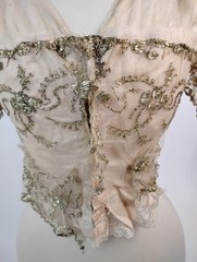 Antique Edwardian Evening Bodice Leonard O’Neill with Gold Metallic Embroidered