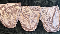 NWT VINTAGE WARNERS SECOND SKIN SATIN M BRIEF GUSSET HI CUT Y2K 90s LOT SET 3
