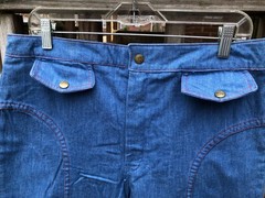 VINTAGE 70s SEARS ROEBUCK &CO HIGH WAIST WIDE LEG CREASED JEANS size 20
