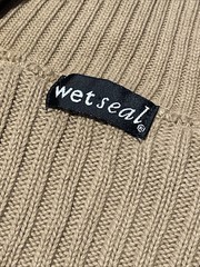 Vintage WET SEAL Top Women’s Tan Long Sleeve VTG Cardigan LS Sweater