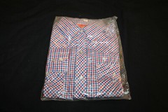 Women’s Vintage Ely Plains Long Sleeve Western Shirt Blue Red Plaid Size 8